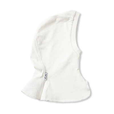 Natural white balaclava hood.