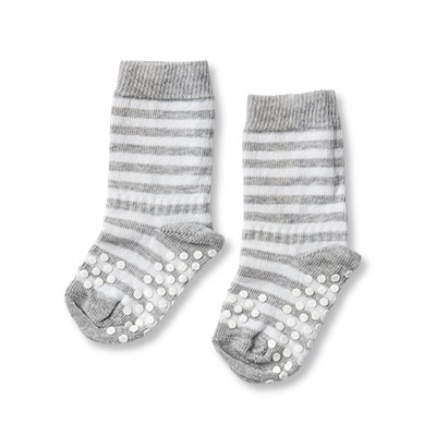 Grey mélange socks.