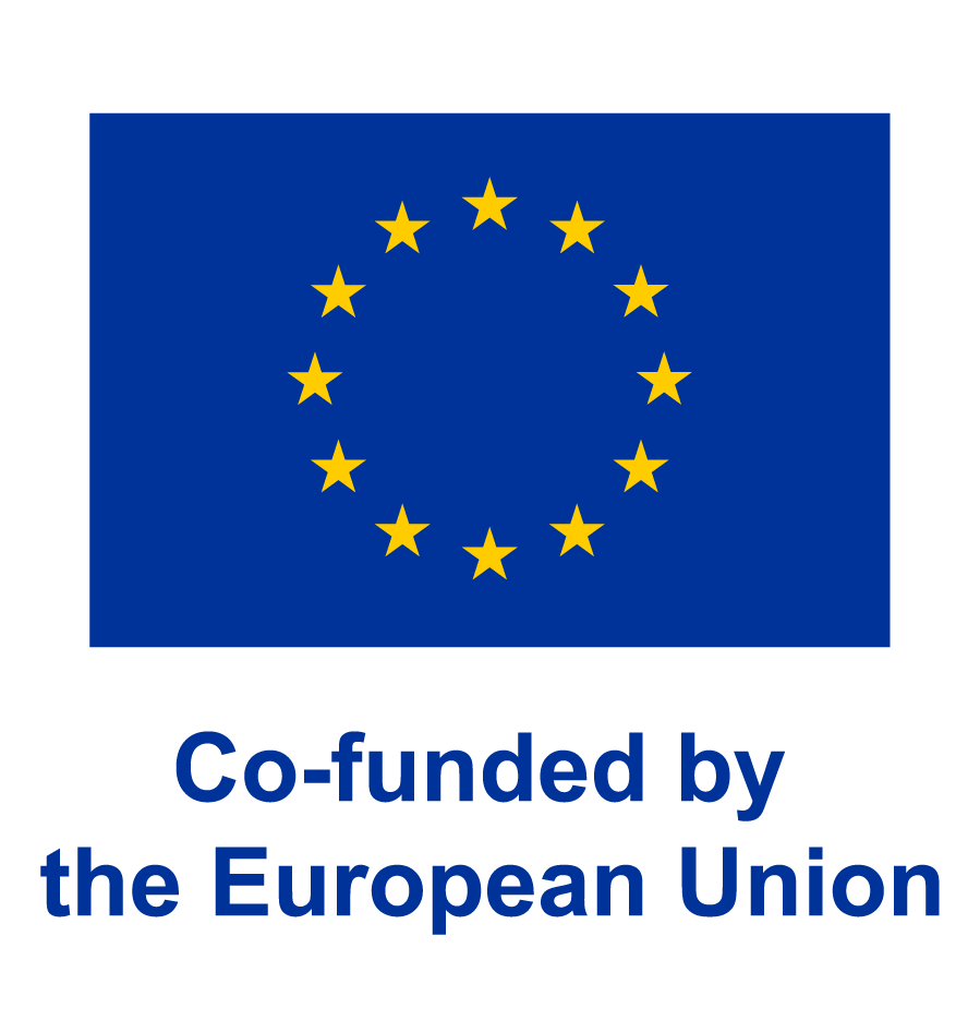 Logo of the European Union with the text co-funded by the European Union.