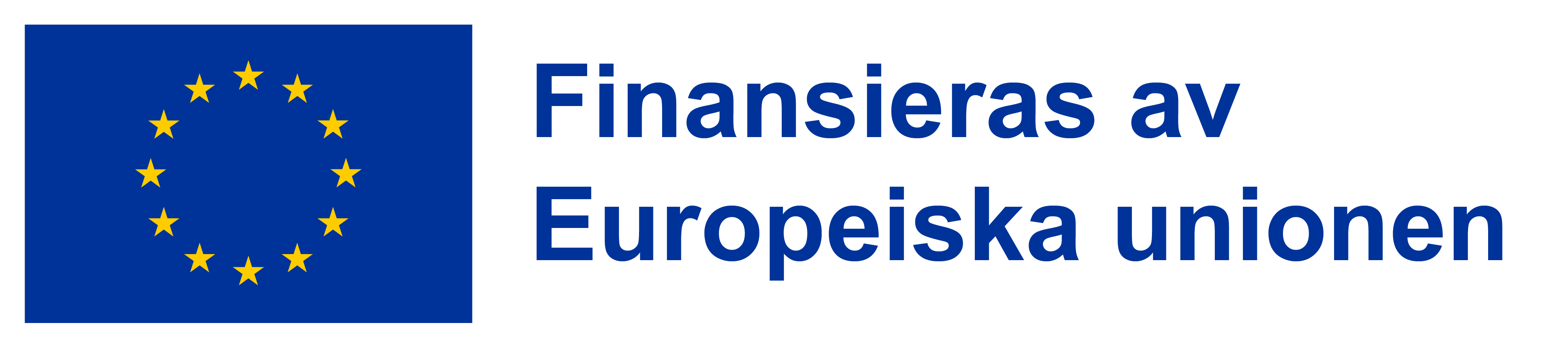 EU:s logotyp och text Finansieras av Europeiska unionen.