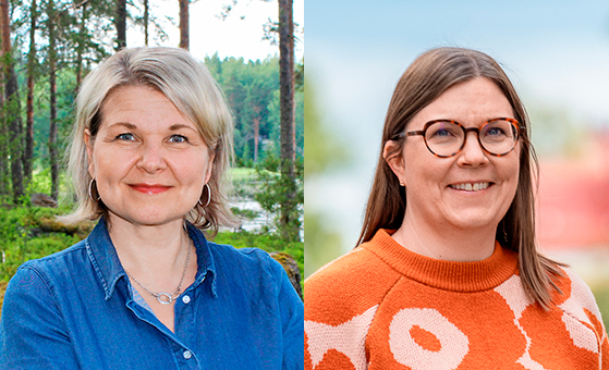 Kuvissa Marika Järvinen ja Hanna Kropsu-Vehkaperä.